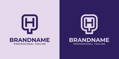 Modern Initials QH and HQ Logo, suitable for business with QH or HQ initials vector