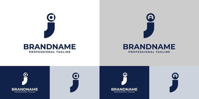 Letters JA or AJ Monogram Logo, suitable for business with JA or AJ initials vector