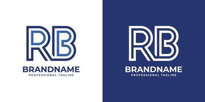 Letters RB Line Monogram Logo, suitable for business with RB or BR initials vector