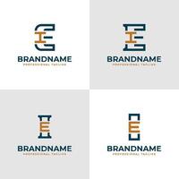 Elegant Letters EI and IE Monogram Logo, suitable for business with EI or IE initials vector