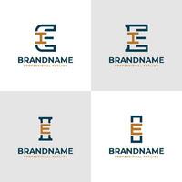 Elegant Letters EI and IE Monogram Logo, suitable for business with EI or IE initials vector