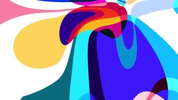 Colorful Fluid and Psychedelic Motion Graphic Video Animation Background for Summer Music