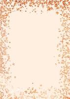 abstract background with glitter confetti border in rose gold vector