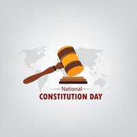 Constitution Day vector graphic is great for Constitution Day celebrations. flat design. flyer design. flat illustration. Simple and Elegant Design