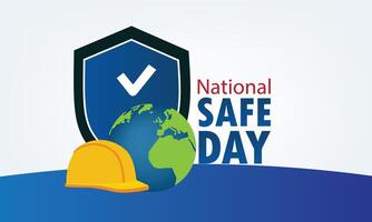 National SAFE Day vector graphics great for National SAFE Day word celebration. flat design. story design. flat illustration. simple and elegant design