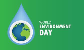 World Environment Day vector graphic is great for World Environment Day celebrations. flat design. flyer design. flat illustration. Simple and Elegant Design