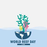 World Reef Day vector illustration design. Simple and Elegant Design