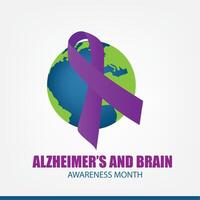 Alzheimer's and Brain Awareness Month vector design. Simple and Elegant Design