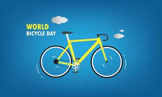 mundo bicicleta día vector diseño. sencillo y elegante diseño