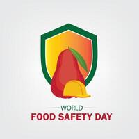 World Food Safety Day vector graphic is great for World Food Safety Day celebrations. flat design. flyer design. flat illustration. Simple and Elegant Design