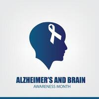 Alzheimer's and Brain Awareness Month vector design. Simple and Elegant Design