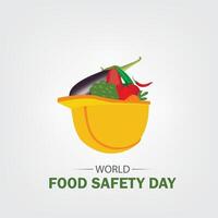 World Food Safety Day vector graphic is great for World Food Safety Day celebrations. flat design. flyer design. flat illustration. Simple and Elegant Design