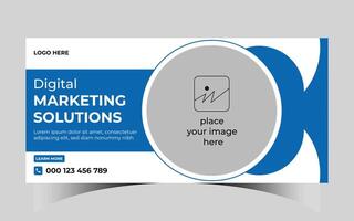 Vector digital Marketing Solutions Banner Template