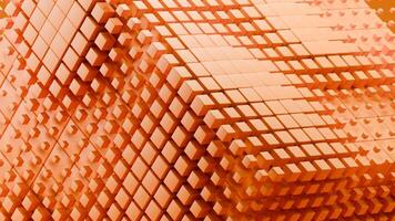 3d render abstract art animation with 3d looping cube in orange color video