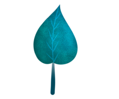 blauw blad decoratie png