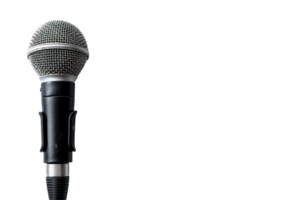 AI generated Stylish Microphone On Transparent Background. png