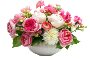 AI generated Centerpiece Flowers On Transparent Background. png