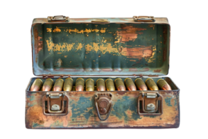 AI generated Ammunition Boxes On Transparent Background. png