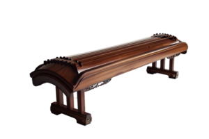 ai generiert Guqin Instrument angezeigt auf transparent Hintergrund. png