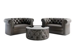 AI generated VIP Lounge Furniture On Transparent Background. png