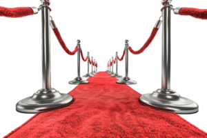 ai généré rouge tapis montant sur transparent Contexte. png