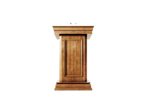 ai gegenereerd evenement spreker podium Aan transparant achtergrond. png