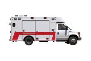 AI generated Medical Emergency Vehicle On Transparent Background png