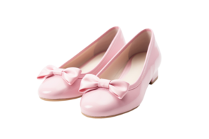 AI generated Pink Ballet Flat on transparent background. png