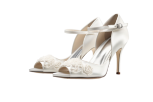 AI generated Elegant White Heels on transparent background. png