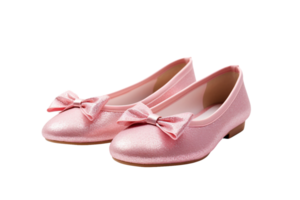 AI generated Pink Ballet Flat on transparent background. png