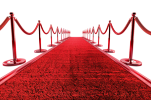 ai généré rouge tapis un événement sur transparent Contexte. png