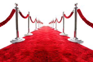 ai généré rouge tapis sur transparent Contexte. png