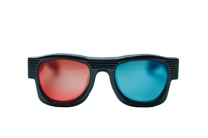 ai generiert 3d Brille auf transparent Hintergrund. png