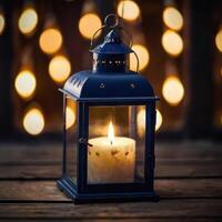 AI generated A lantern with a Ramadan theme for social media post design photo