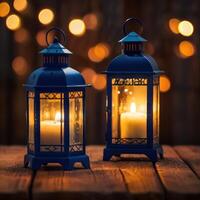 AI generated A lantern with a Ramadan theme for social media post design photo