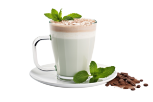 AI generated Chronicles of Mocha Mint Bliss On Transparent Background. png