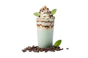 AI generated Chronicles of Mocha Mint Bliss On Transparent Background. png