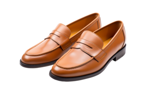 AI generated Smart Casual Loafers on transparent background. png