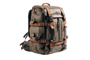 ai generiert Reise Rucksack auf transparent Hintergrund. png