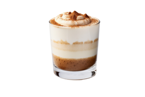 ai generiert Tiramisu Latté auf transparent Hintergrund. png