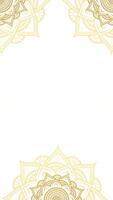 Celestial Radiance Blank Vertical Vector Background With Contour Mandala Elegance in Gold Decoration video