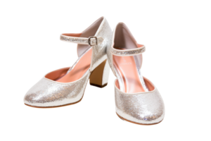 AI generated Sparkling Mary Janes on transparent background. png