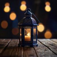 AI generated A lantern with a Ramadan theme for social media post design photo