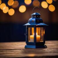 AI generated A lantern with a Ramadan theme for social media post design photo