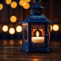 AI generated A lantern with a Ramadan theme for social media post design photo