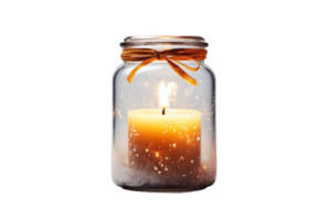 AI generated Candle in a Jar On Transparent Background png