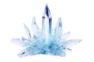 ai generado hielo cristal en transparente antecedentes png