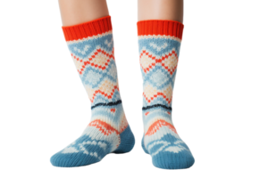 AI generated Knitted Leg Warmer on Transparent Background. png