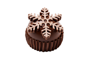 AI generated Snowflake Cocoa on Transparent Background. png