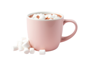 AI generated Hot Cocoa with Marshmallow On Transparent Background png